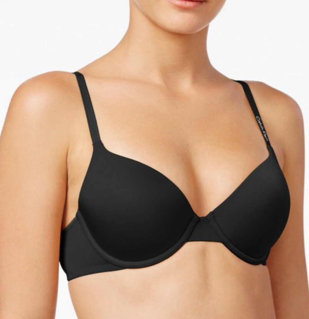Calvin Klein 38C Pure Micro Lightly Lined T-Shirt Bra NWOT QP2586O Black
