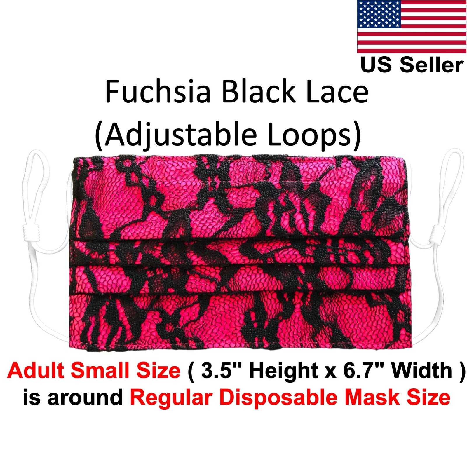 Black Face Mask Washable Reusable with Nose Wire with Filter Pocket Cotton Satin