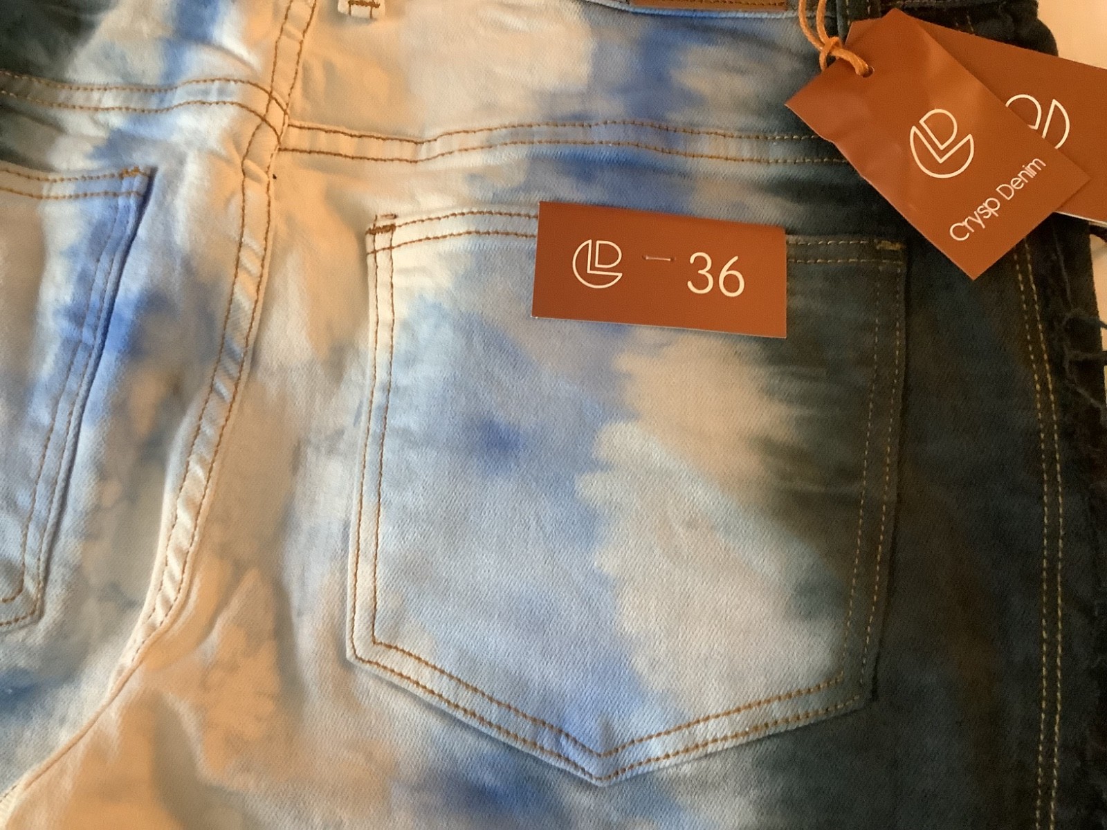 Crisp Denim Multicolored Jeans Size 36 New with Tags