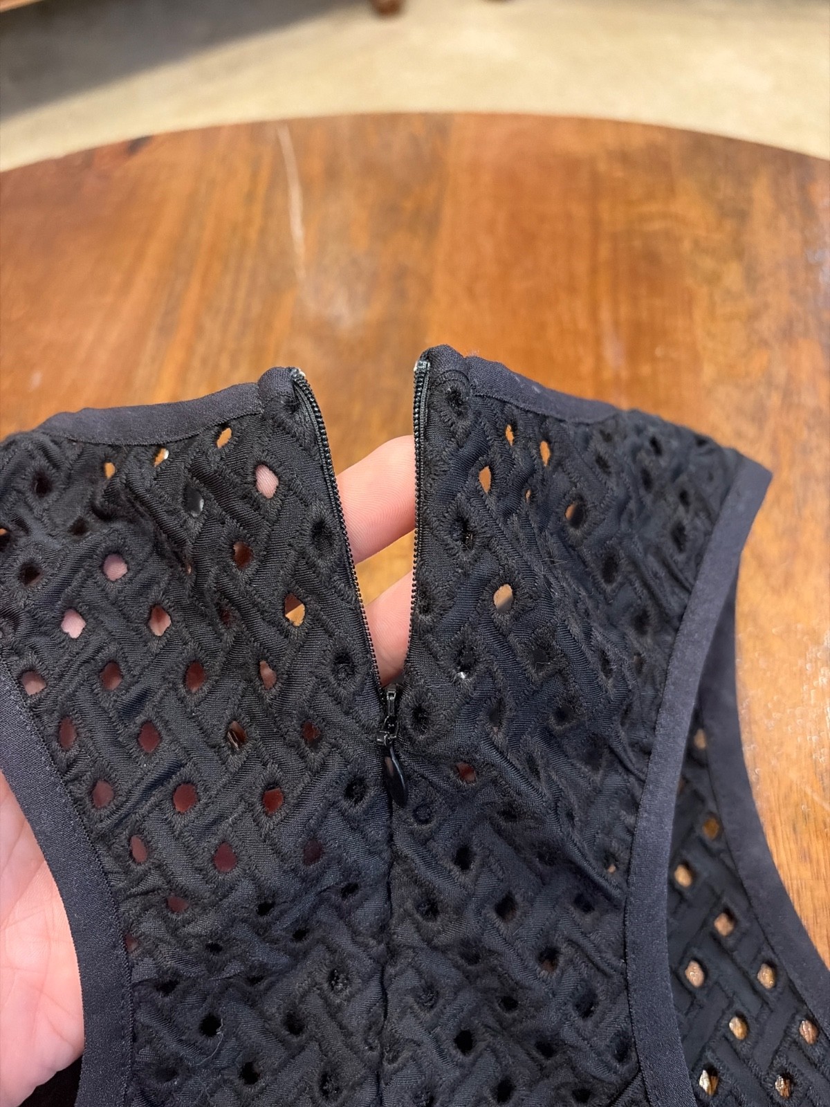 bec and bridge black racer back top