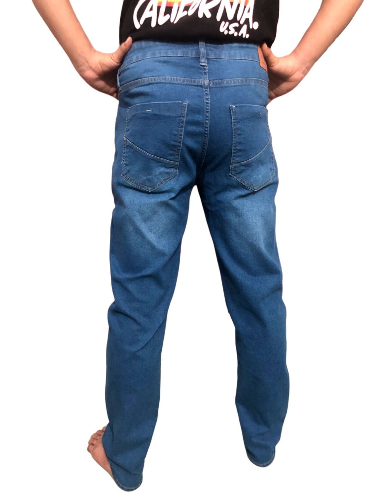 Mens Slim Fit Jeans Stretch Denim Pants Slim Skinny Casual Designer Jeans
