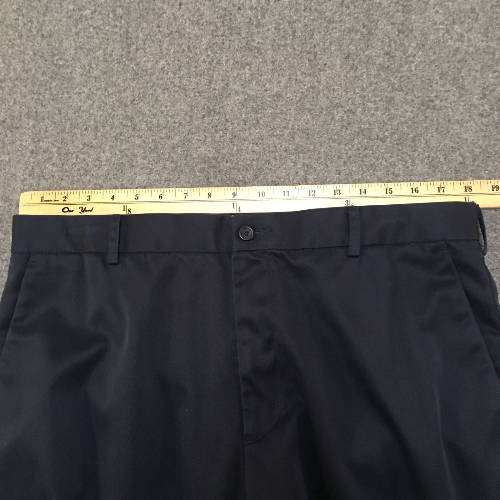 Dockers Collection Men 36×32 Dress Pants Navy Blue Flat Front Relaxed Fit Cotton