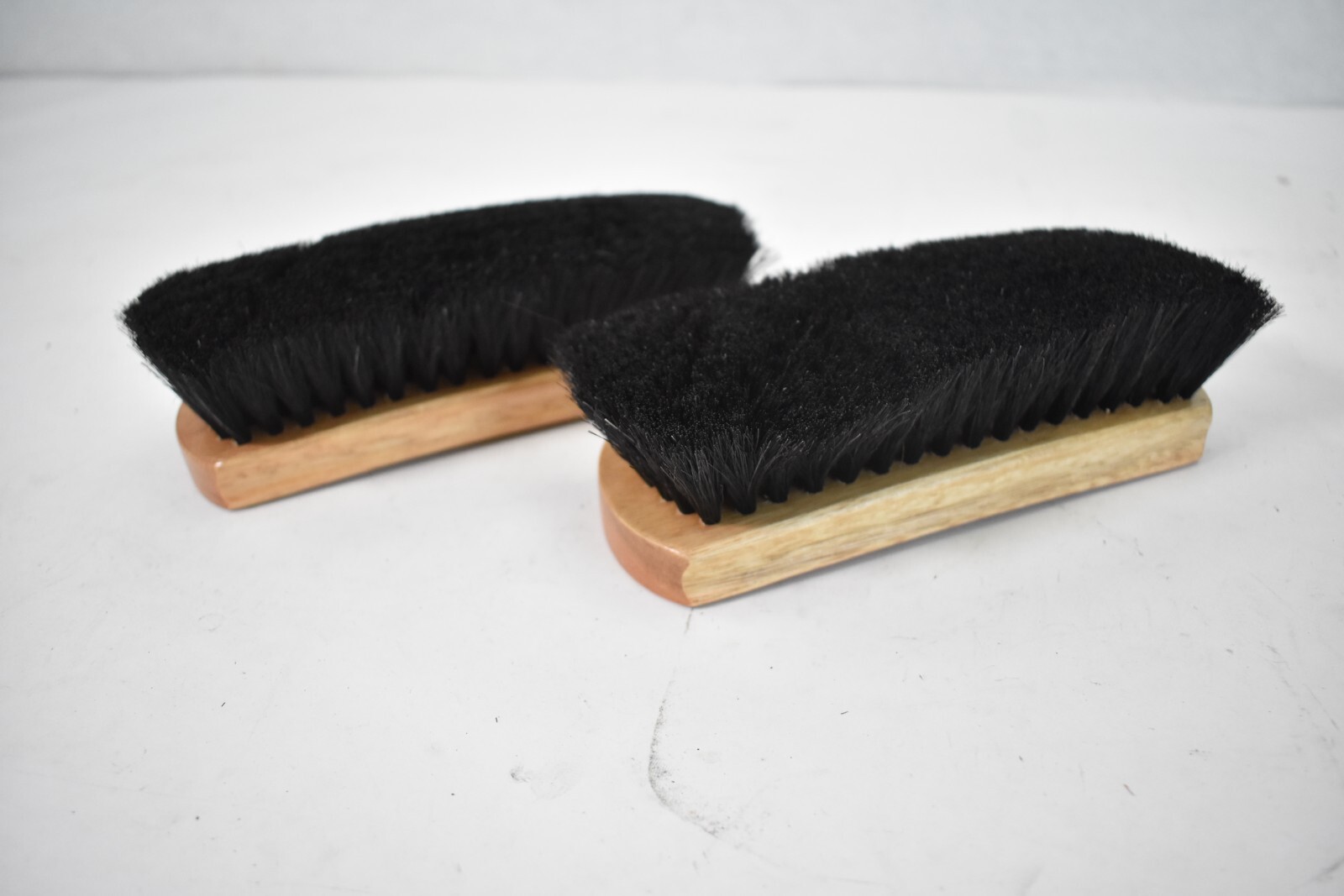 Ralyn Shoe Shine Buffing Brush 100% Horsehair Shoe Brushes 6.75″ Lot of 2