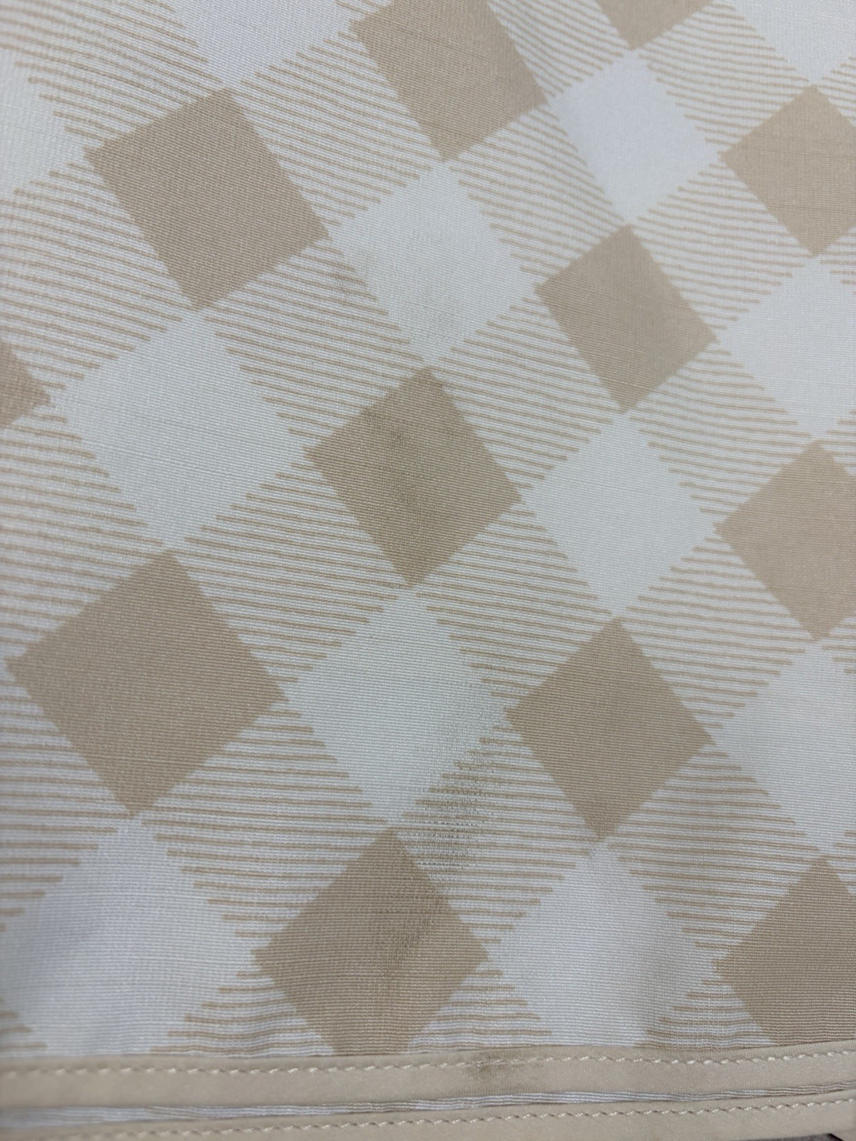 CELFORD Gingham Check Flare Dress Size 36 Beige White Ruffle Sleeve Japan