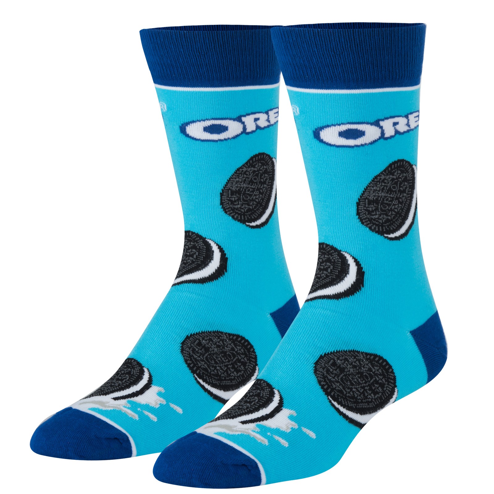 Cool Socks Novelty Crew Socks Men’s Women’s, Oreo Cookies, Graphic Print, Large