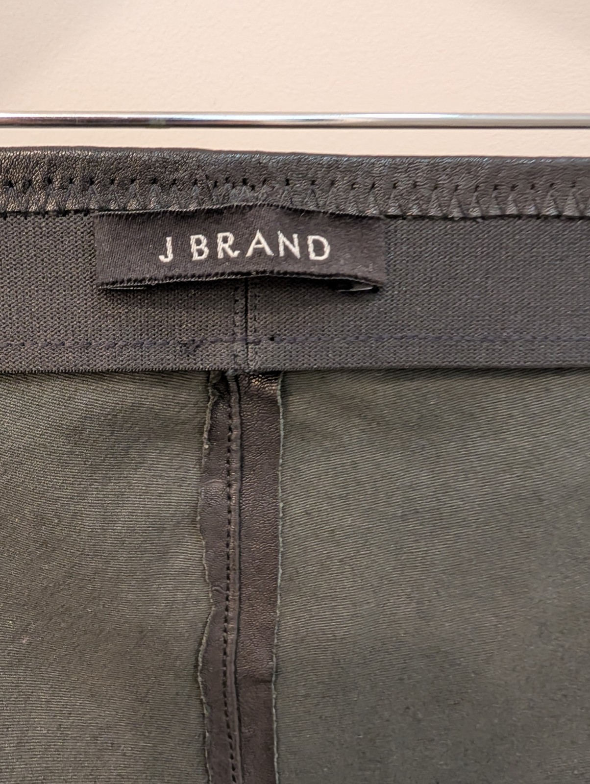 $1050 J BRAND L8007 SKINNY EDITA PULL UP LEATHER LEGGING PANTS WOMEN’S MED BLACK