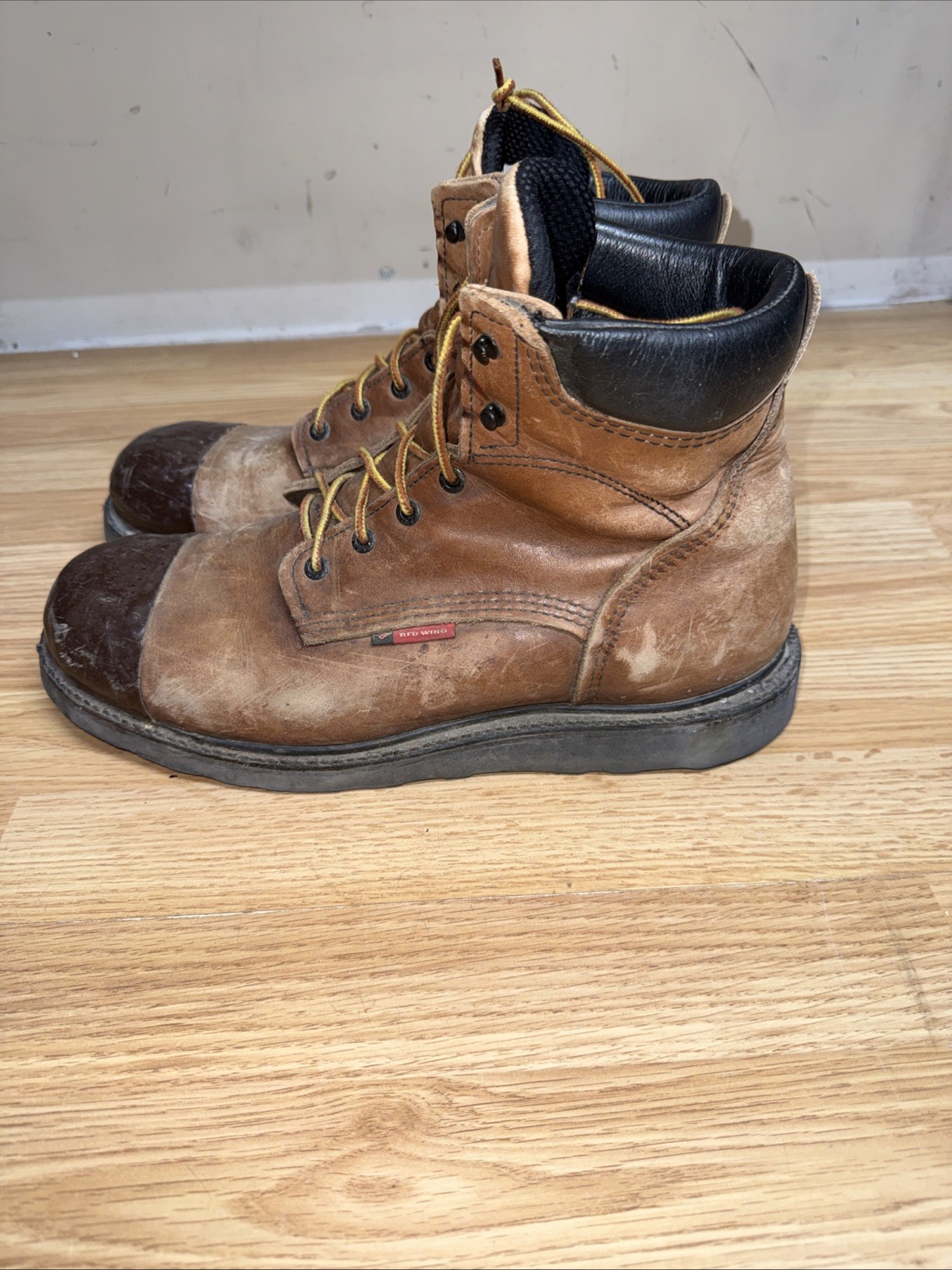 Red Wing 676 Supersole Boots with Brown Tuff Toe Size 12D (Soft Toe) (USA)