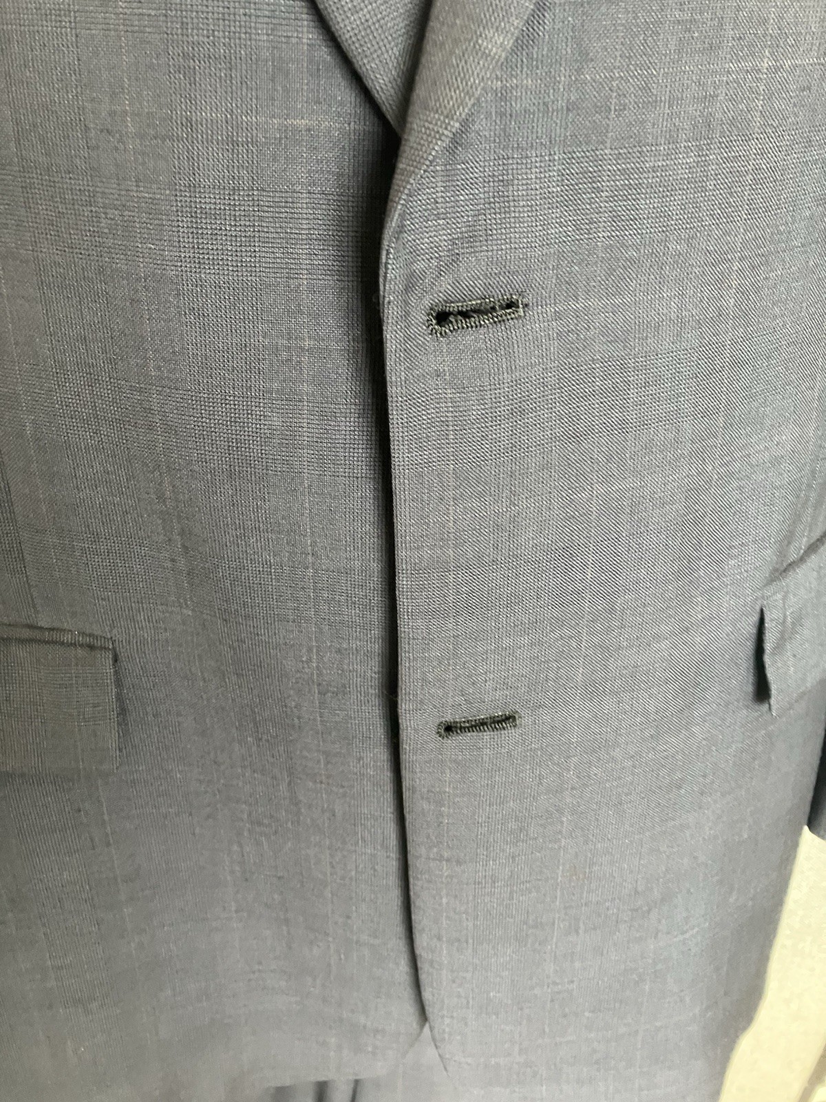 Hart Schaffner Marx Gold Trumpeter Wool Suit 41 Long / 34×30 USA Made Pleated