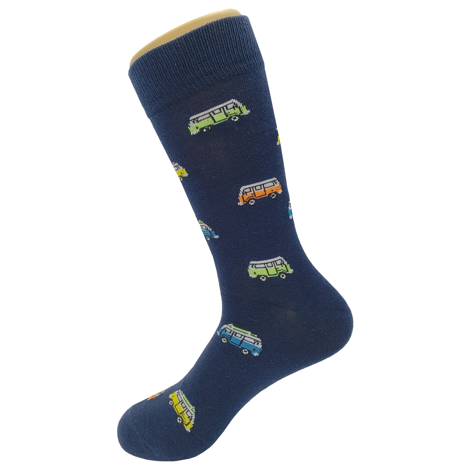 NWT Car Bus Dress Socks Novelty Men 8-12 Multicolor Crazy Fun Sockfly