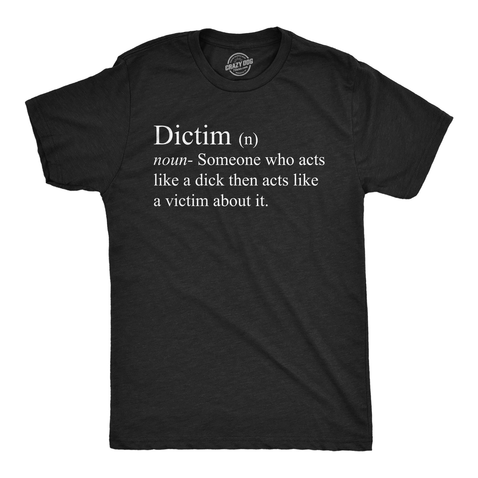Mens Funny T Shirts Dictim Definition Sarcastic Graphic Novelty Tee for Men