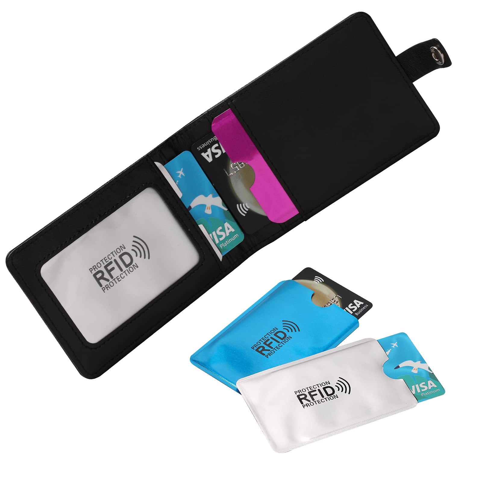 28 RFID Blocking Sleeves (24 Credit Card Protector Holders in 12 colors & 4 P…