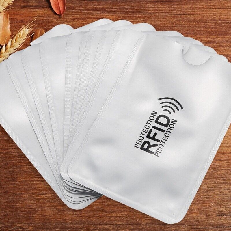 10RFID Blocking Sleeve Credit Card Protector Anti Theft Safety Shield Case Cover