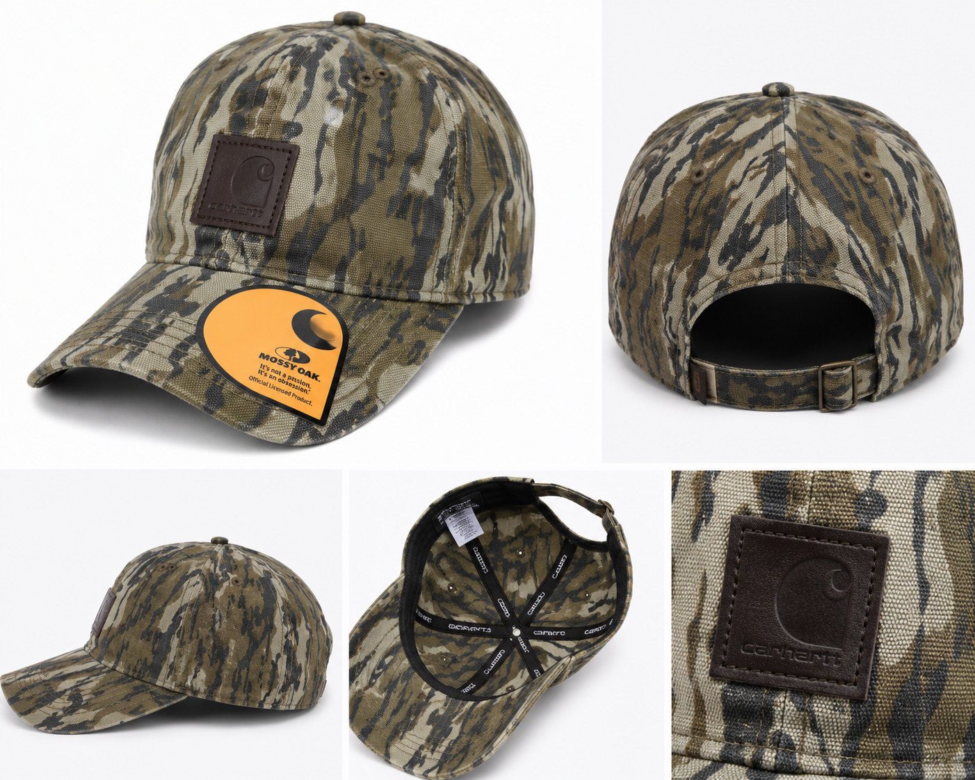 Carhartt Mossy Oak Camo Canvas Cap – Leather Patch Edition