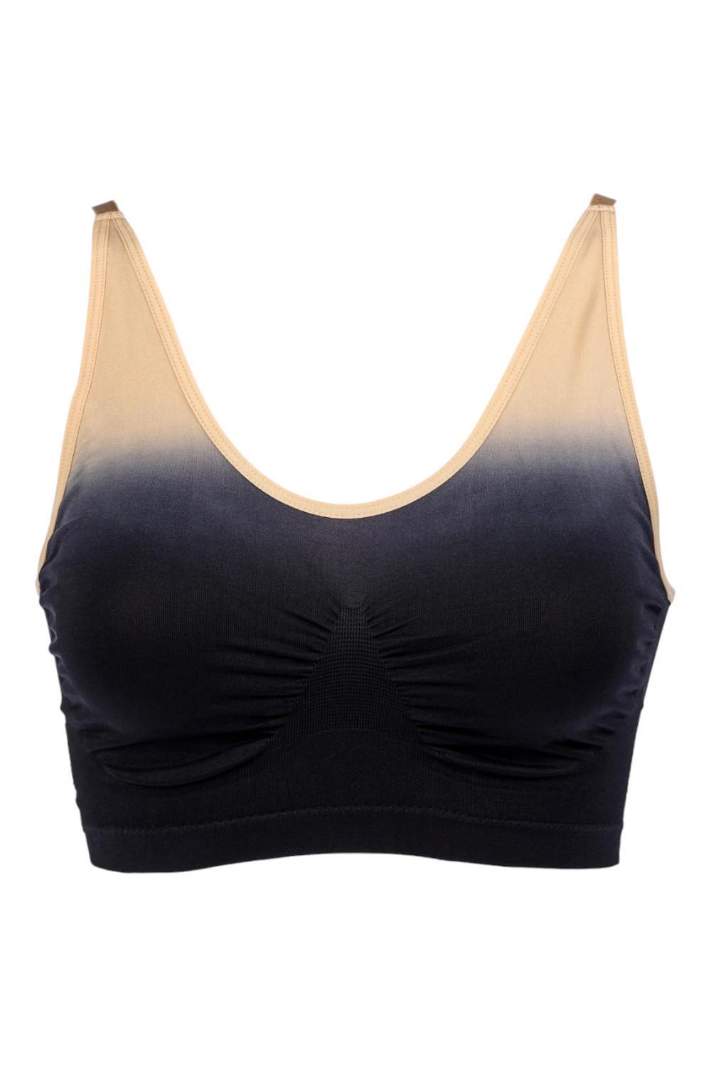 Rhonda Shear Women’s Ombre Seamless Ahh Bra Beige Ombre
