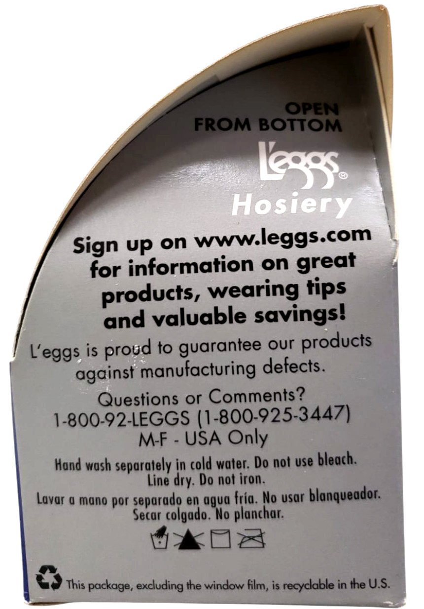 Leggs Sheer Energy Pantyhose Control Top, Sheer Toe Size: B Jet Black 5 Boxes