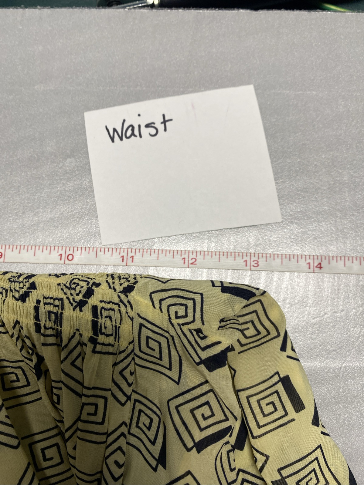 VTG 40’s GEORGIANA Geometric Print Size 14 Day Dress Zipper Snap Button *READ*