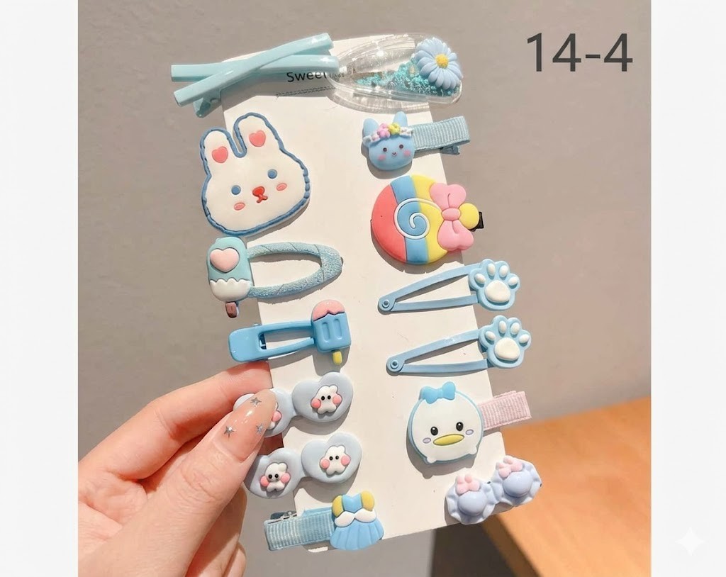 Cute Hair Clips Set Multi-Style Non-Slip Hair Accessories For Girls Daily Use