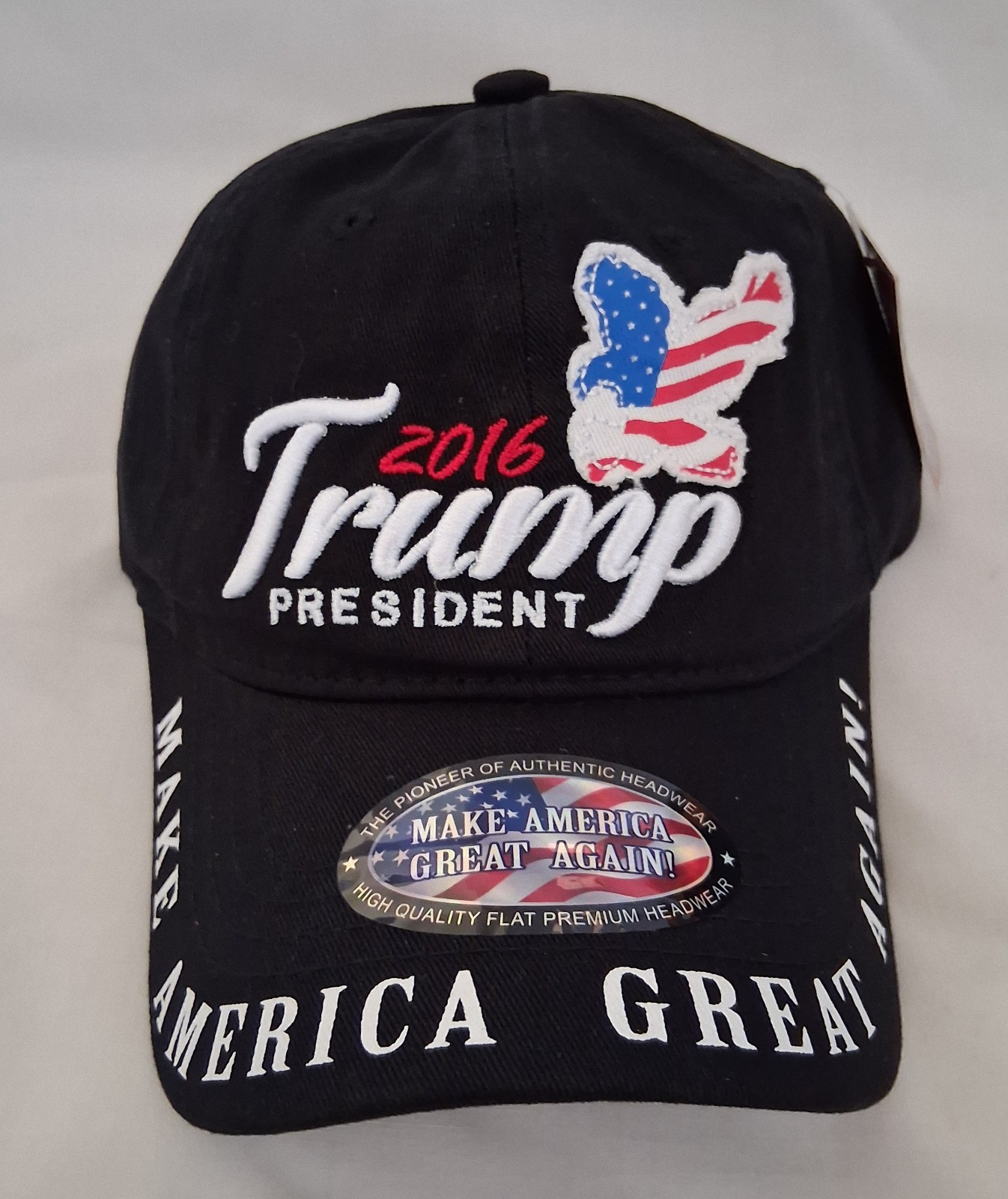2016 President Trump MAGA USA Eagle Hat Black