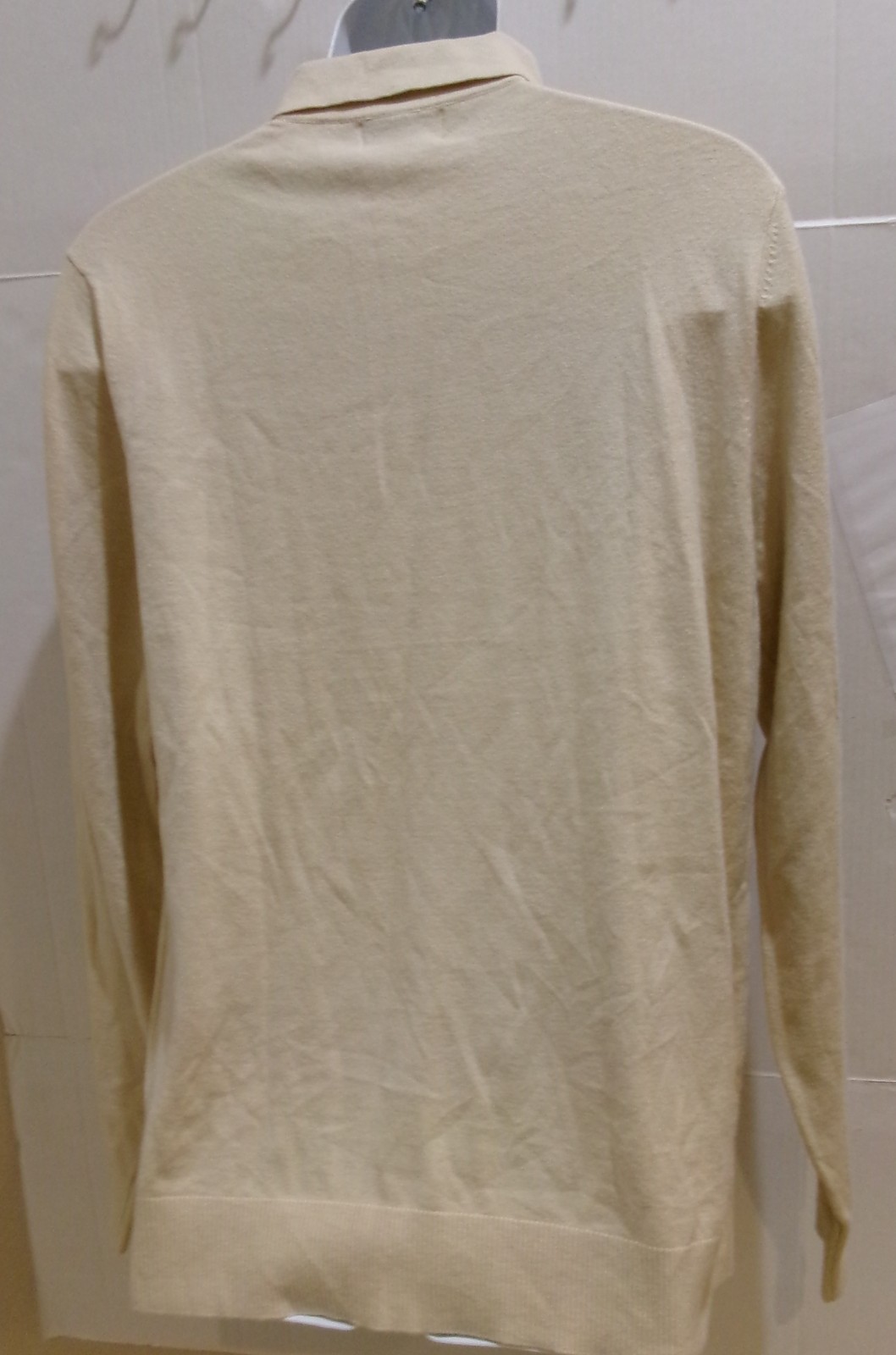 Polo Sweater Soft Light Cotton blend Sage/Cream/Heather gray/Blue Goodfellow