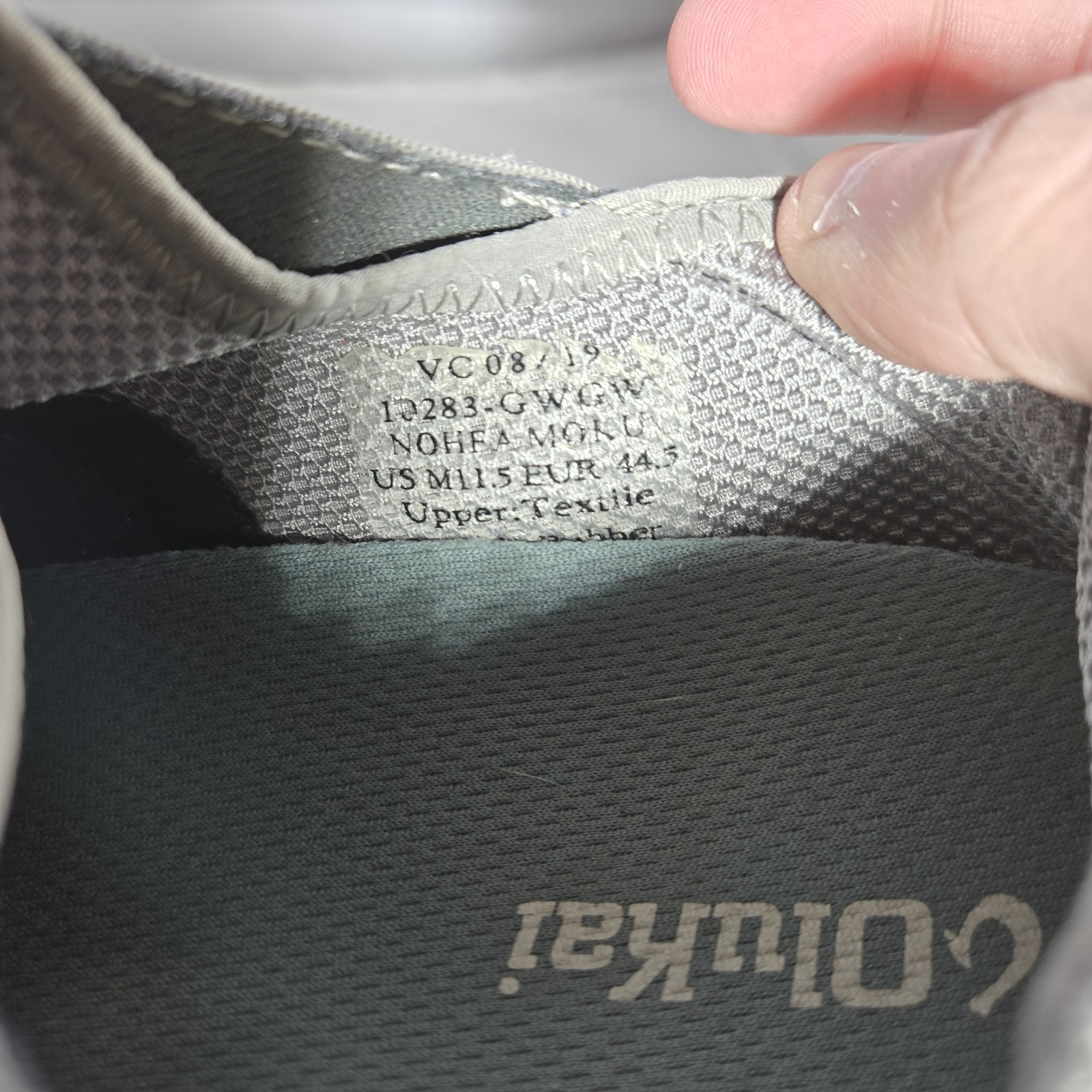 Olukai Nohea Moku Size 11.5 Men’s Gray Mesh Outdoor Boat Shoes Clay Tapa