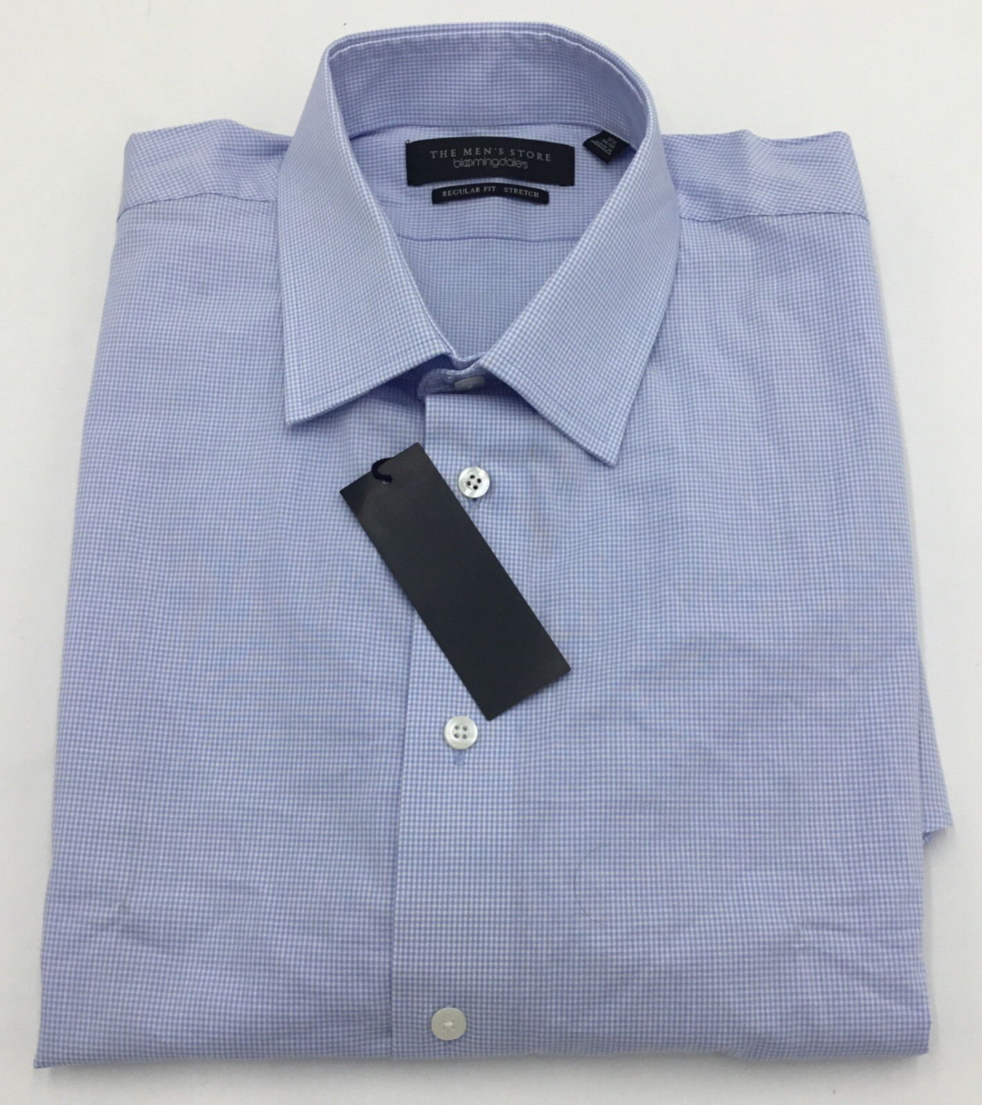 The Men’s Store Bloomingdale’s Regular fit Shirt, Blue, (15.5 in, 32-33)