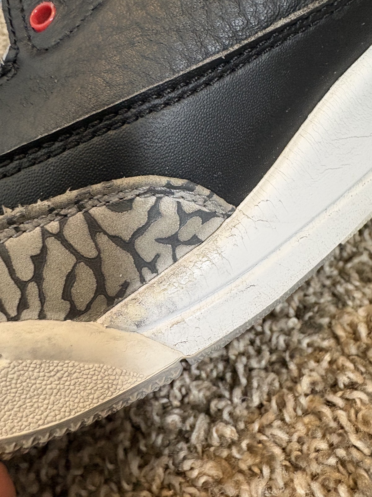 Air Jordan 3 Retro Black Cement 2018 Men’s Size 12 – Used Good Condition – OG