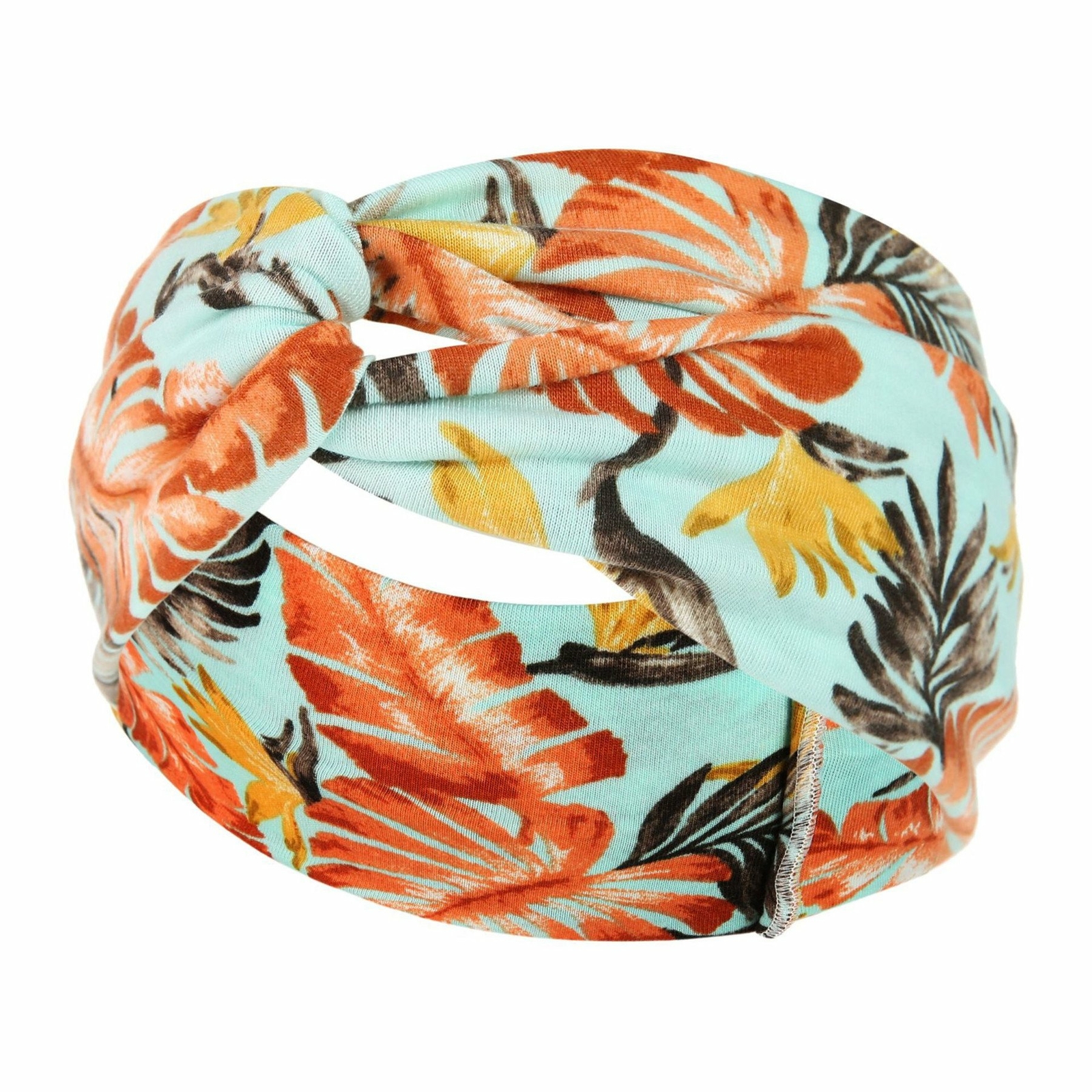 3pcs Womens Flower Printed Boho Twisted Wide Headband Turban Headwrap Hair Band