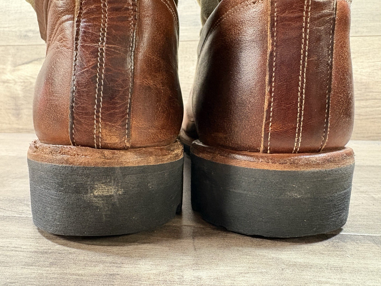 Timberland Boot Company Boots Brown Leather Vibram Mens Size 13