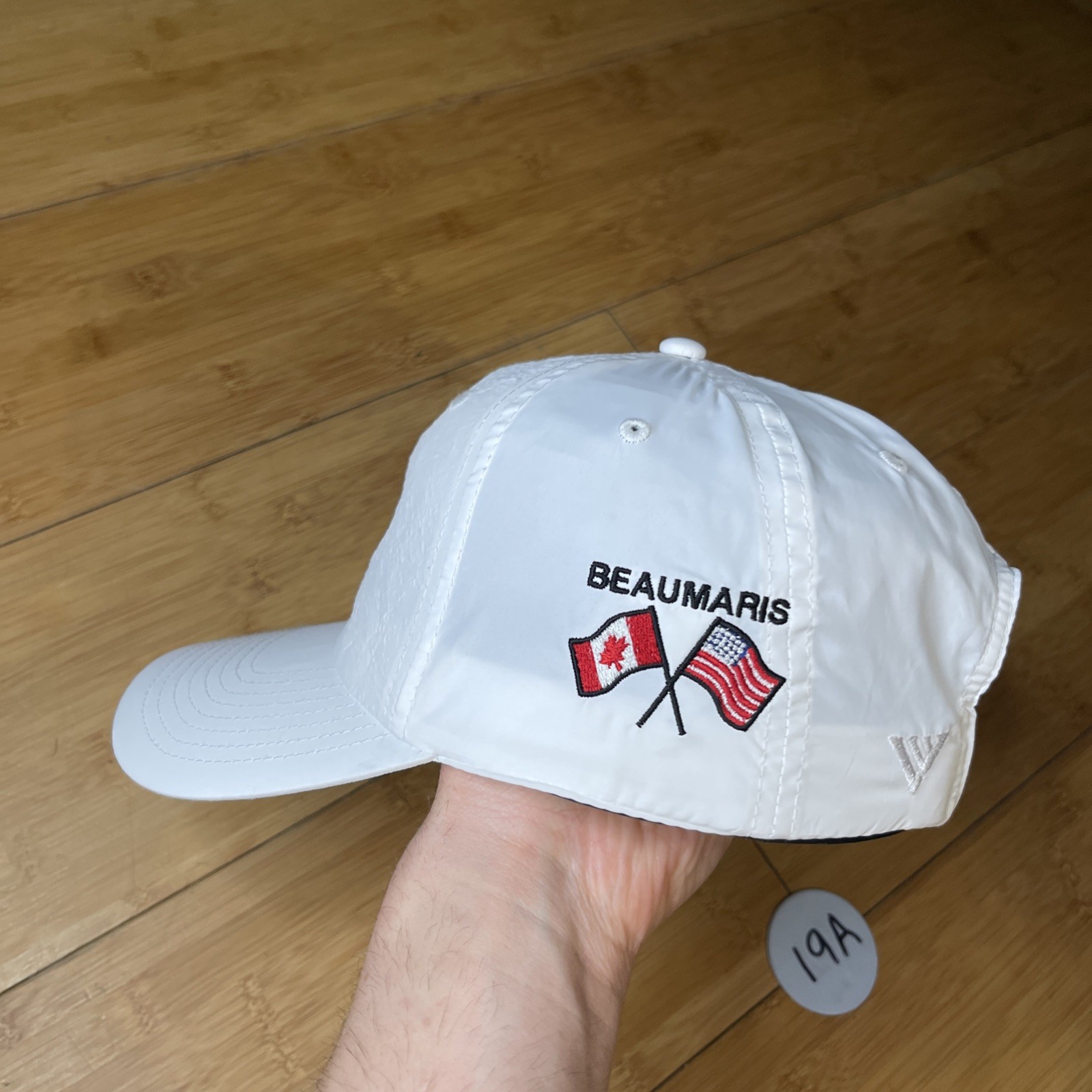 BYC YBC Propeller American Canadian Flag White Performance Adjust Hat Cap Golf