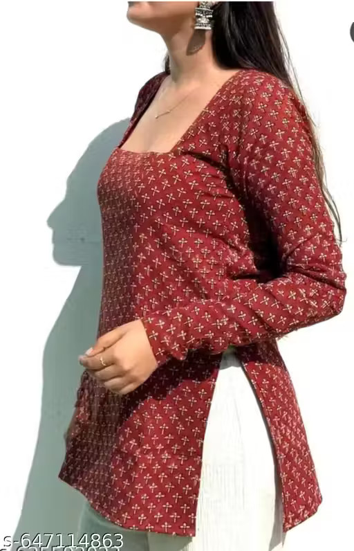 Daily wear kurti/casual/Women’s Latest Floral Printed short Kurti new collection