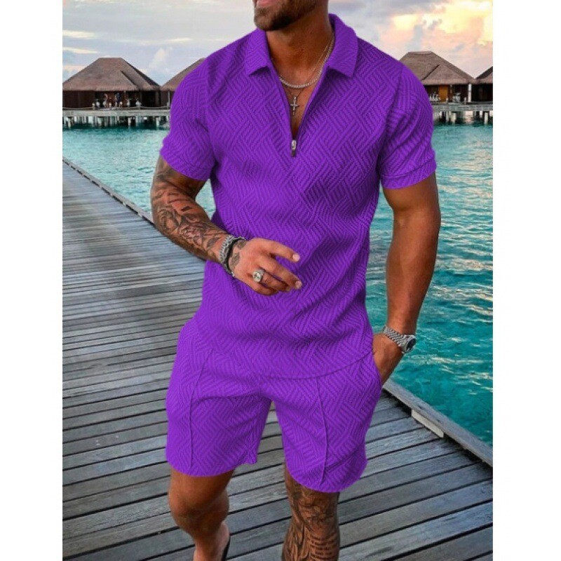 Mens Short Sets 2 Piece Outfits Shirt Casual Short Sleeve and Shorts Set 2026