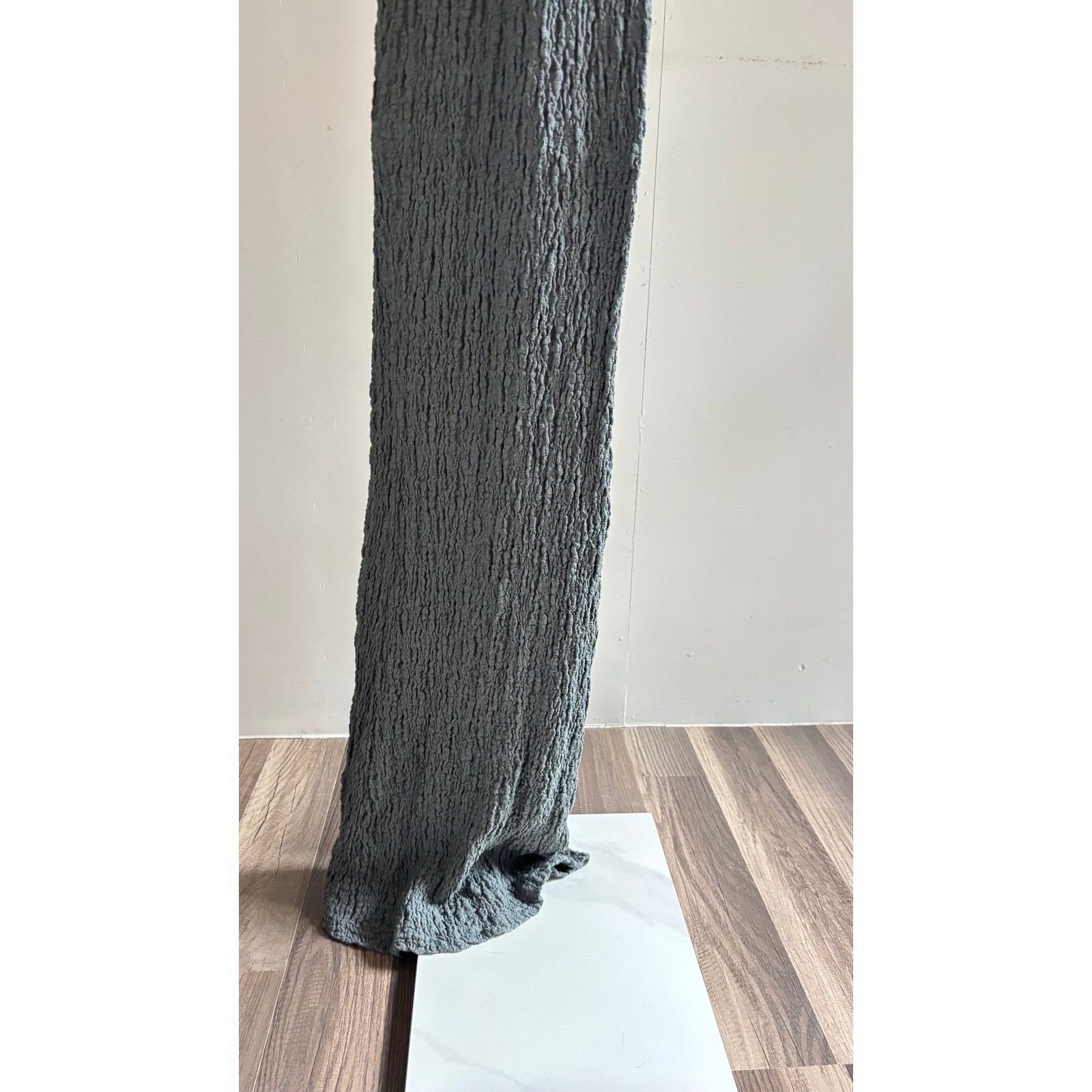 Fashion Nova Popcorn Texture Halter Maxi Dress Women Charcoal Grey