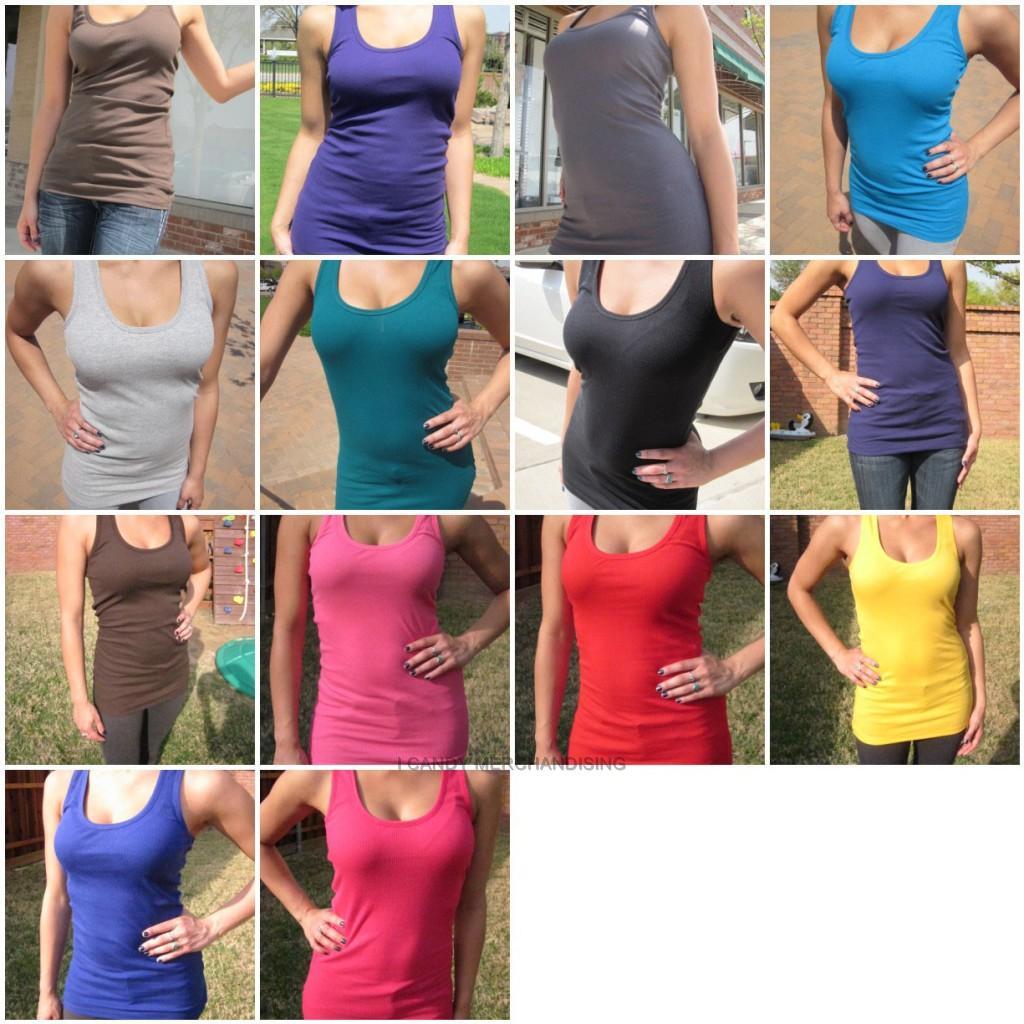 ACTIVE BASIC Racerback Ribbed Tank Top S M L