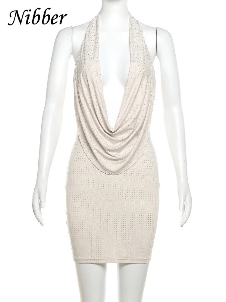 Women’s Sexy Deep V Neck Sleeveless Ruched Bodycon Party Cocktail Mini Dresses