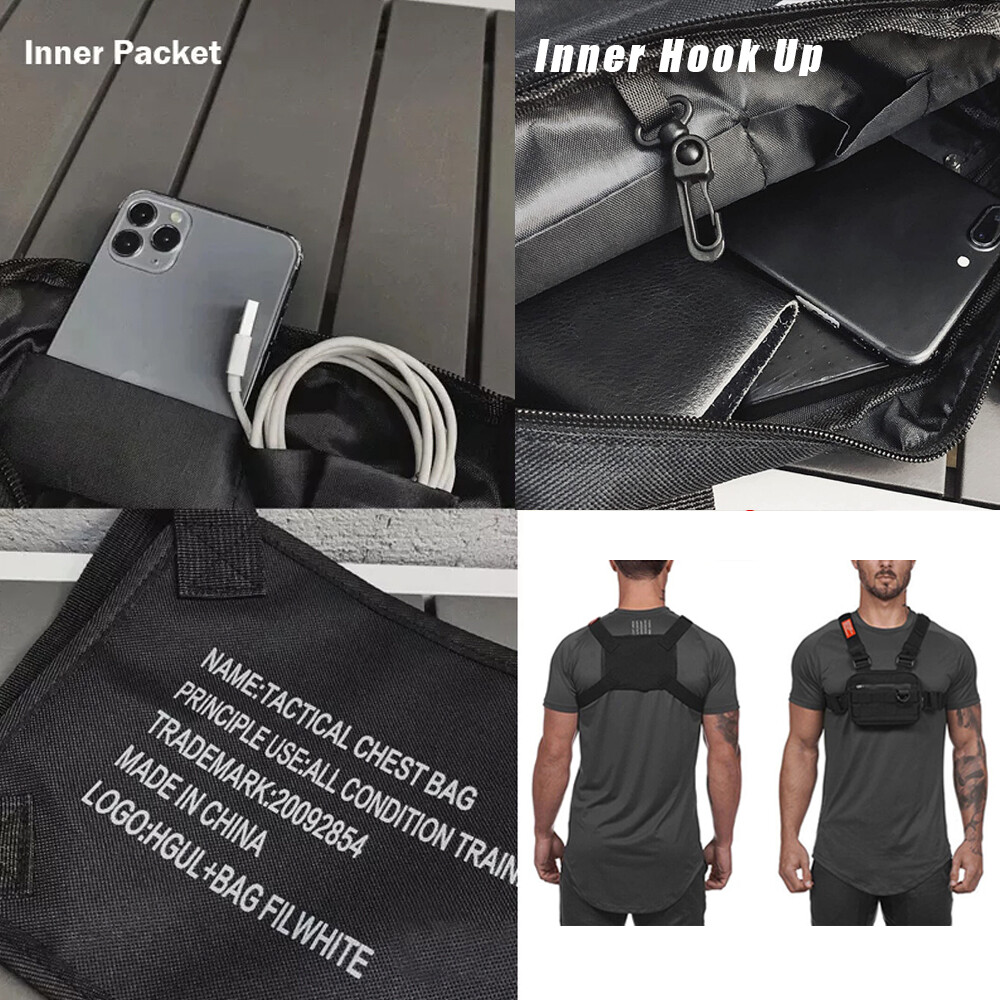 Tactical Combat Chest Rig Bag Vest Bags Front Pouch Recon Concealed Carry Pouch