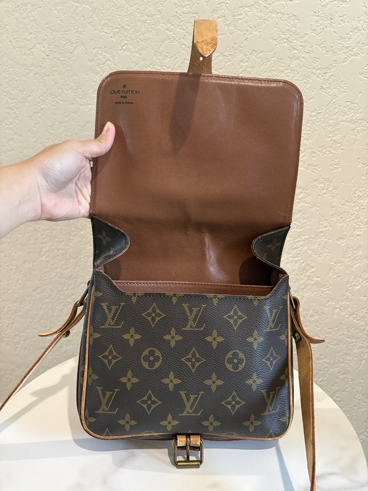 Louis Vuitton SL8965 Cartouchiere MM Brown Monogram Crossbody Bag