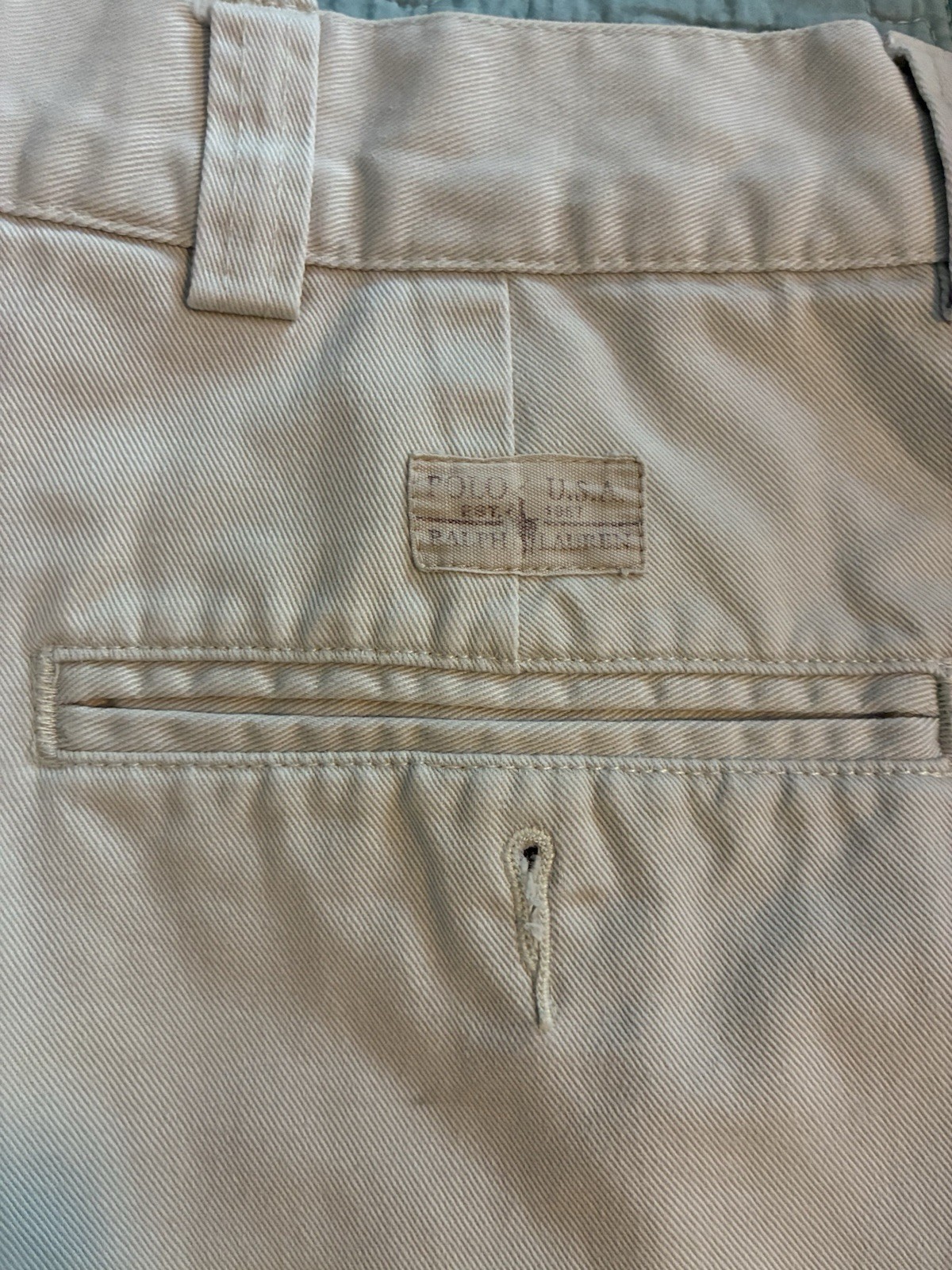 Vintage Polo Ralph Lauren Pleated Chino Shorts Mens 34 Beige Khaki Cotton 90s