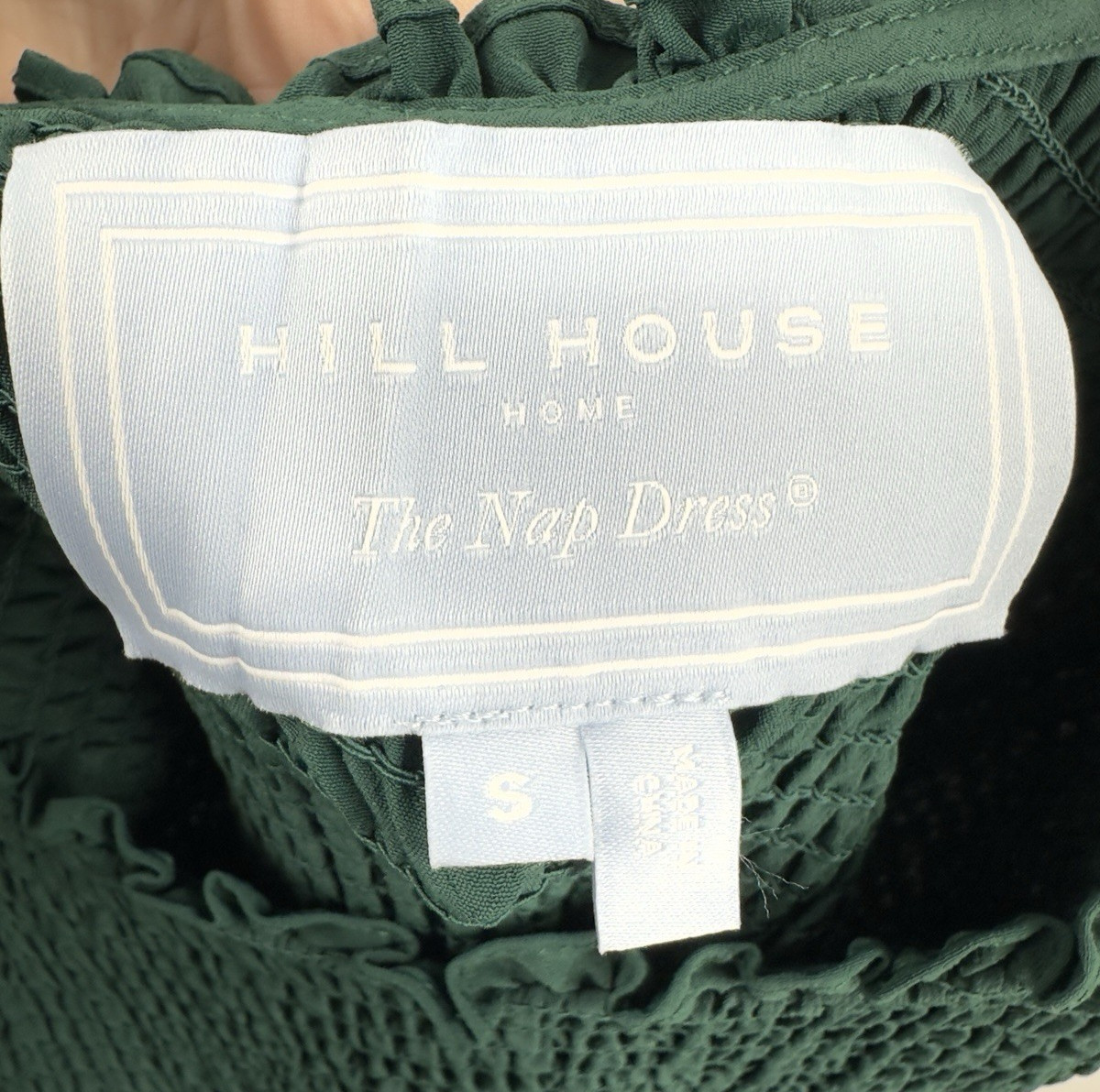 Hill House Home Louisa Nap Dress Size Small Boho Peasant Cottage Smocked Midi