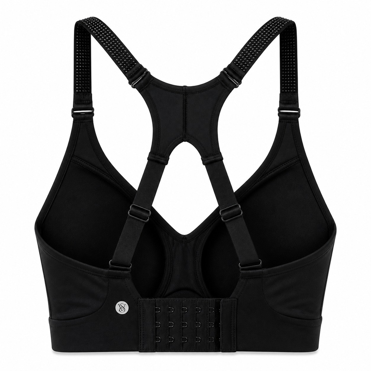 VS Incredible Max Sports Bra 38C Black High Support Rhinestone NWT