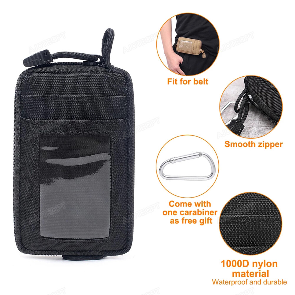 Tactical Small EDC Key Coin Holder Purse Pocket Wallet Waist Belt Bag Pouch Case
