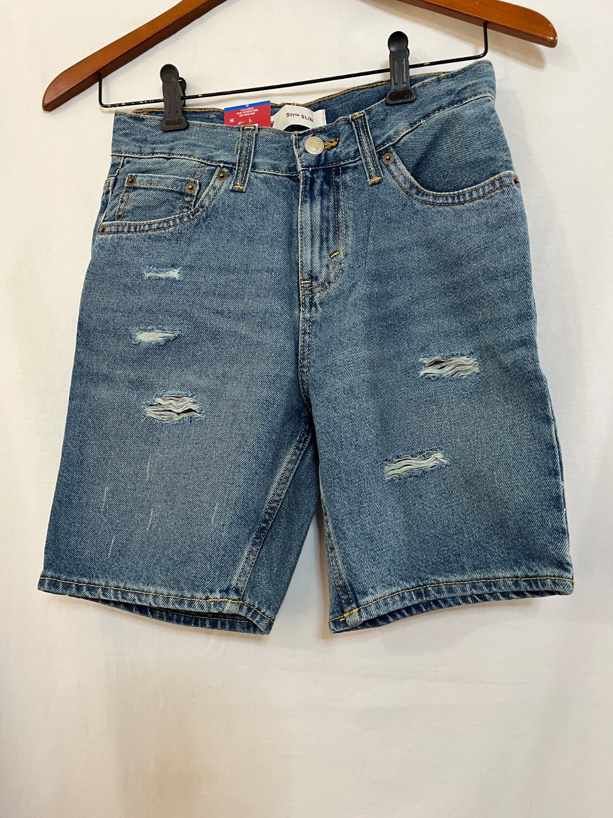 Levi’s Boys Adjustable Waistband Denim Shorts Many sizes New