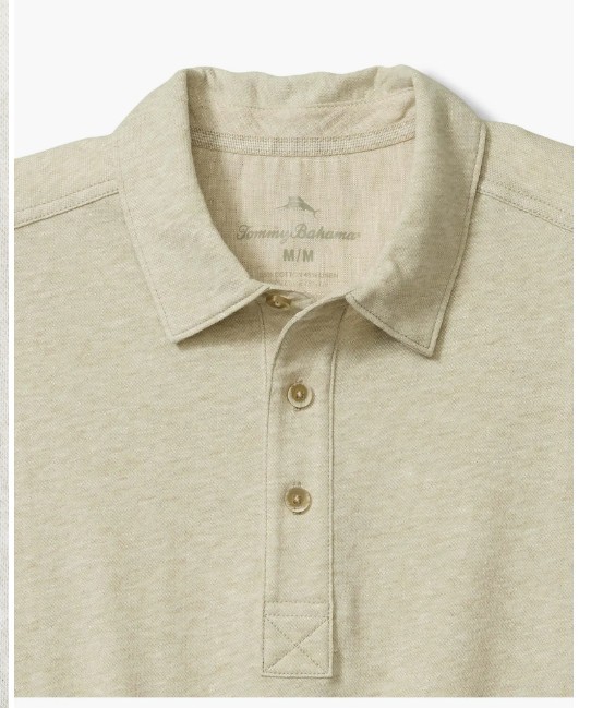 Tommy Bahama LAURITO BEACH LINEN BLEND Golf Polo Shirt Large, XL, 2XL