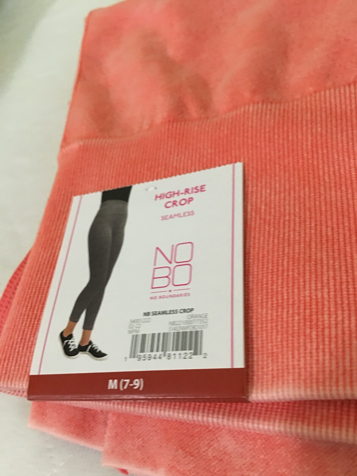 New No Boundaries High Rise Seamless Crop Leggings Women Junior Orange Many size