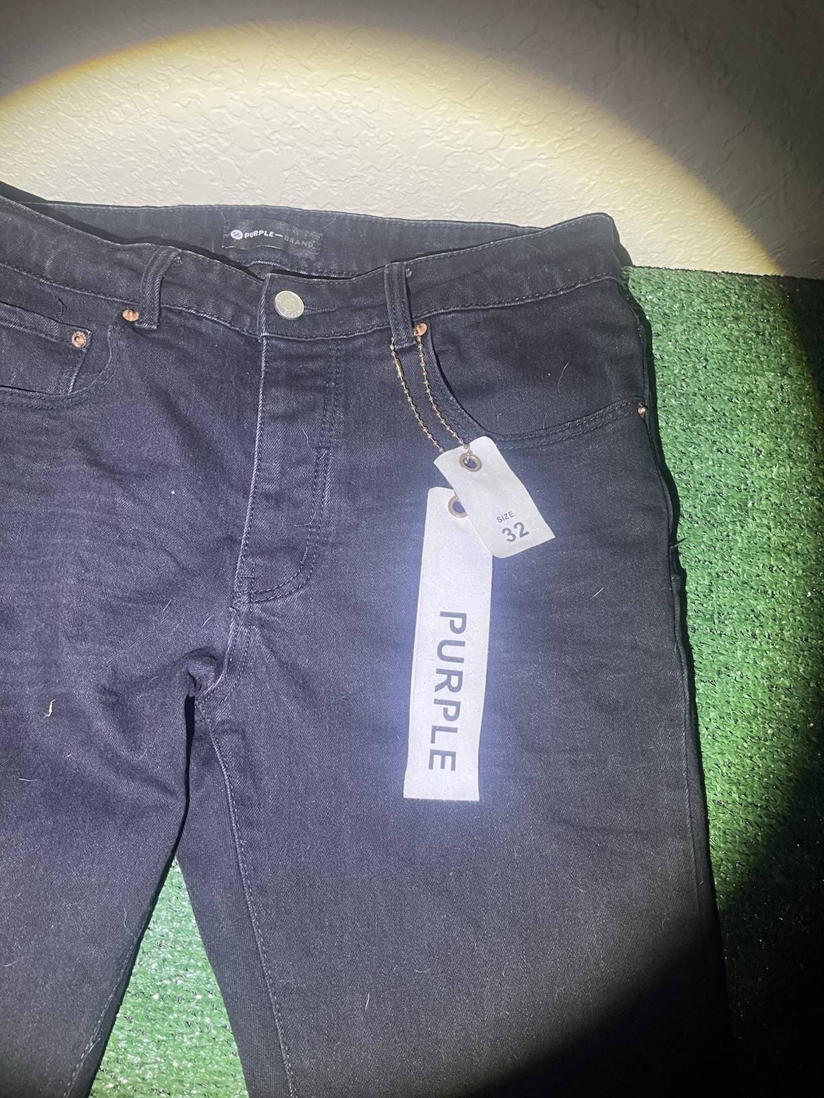 Purple Brand Men’s Black Slim Straight Denim Jeans Size 32