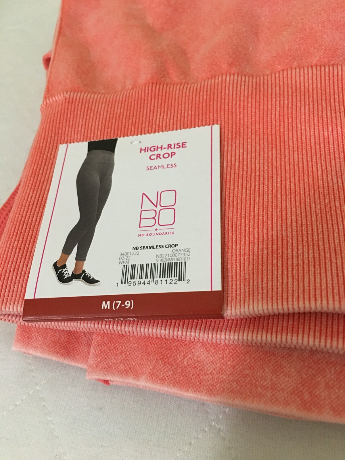 New No Boundaries High Rise Seamless Crop Leggings Women Junior Orange Many size
