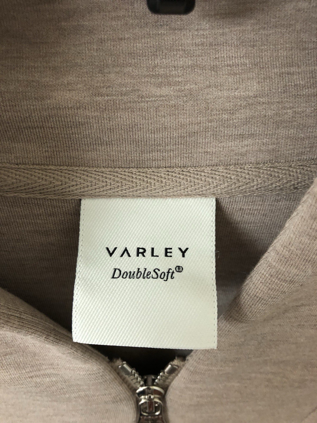 Varley Doublesoft Davidson 1/4 Zip Pullover Sweatshirt Size Womens Small Taupe