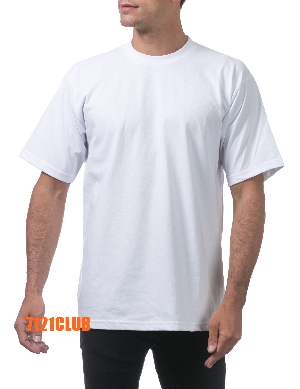 6 PACK PRO CLUB MENS T SHIRTS PLAIN WHITE PROCLUB HEAVYWEIGHT SHORT SLEEVE S-7XL