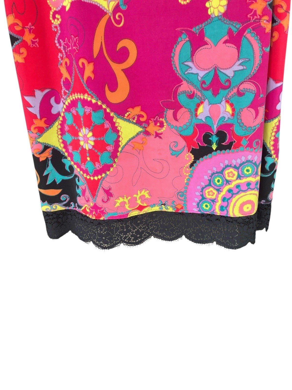 As Seen On MOM TV Show Bonnie Josie Natori Hollywood Boho Slip Dress Size M Lace