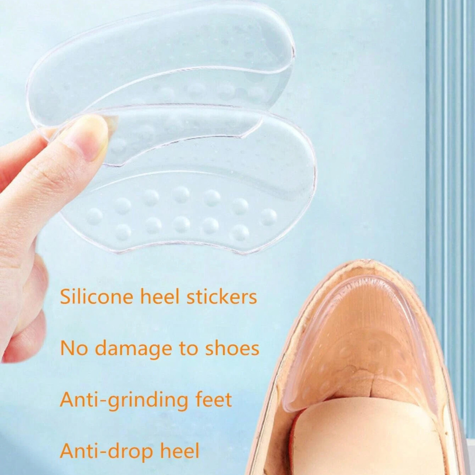 1 Pair Anti-Wear Heel Grips for Women’s Shoes Cushion Pads Prevent Blisters Slip