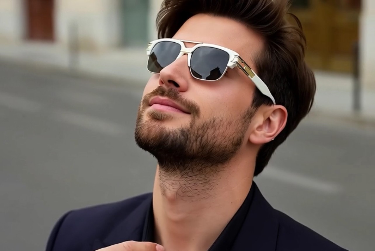 Designer Men Sunglasses Fashion Square Gold Hip Hop Model new Style 2023 Shades